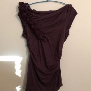 Short sleeve deep purple shirt size M